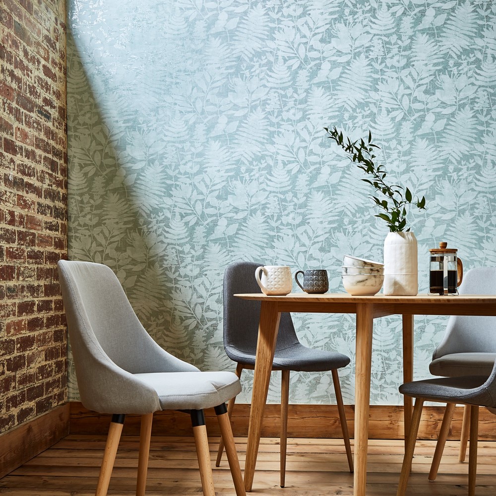 Prairie Spring Wallpaper 105456 by Graham & Brown in Blue Green